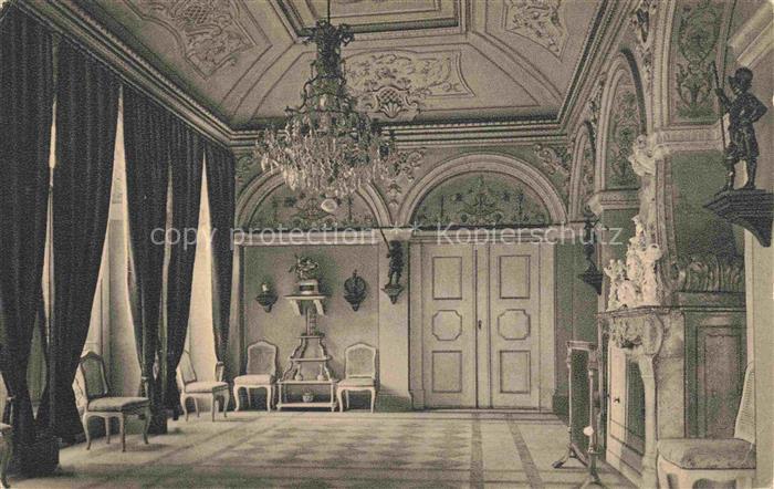 Weesenstein Schloss Mueglitztal Sachsen Speisesaal Heimatschutzkarte Landesverei