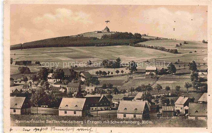 Heidelberg Seiffen Erzgebirge Sachsen Panorama mit Schwartenberg Sommerfrische
