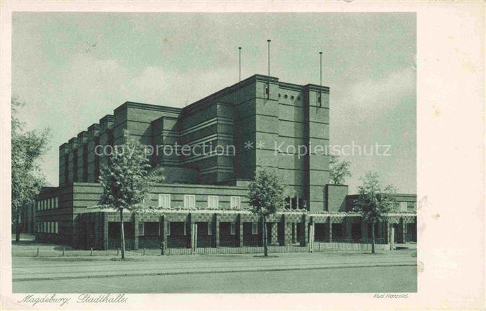 MAGDEBURG CITY Stadthalle Deutsche Erziehertagung Kupfertiefdruck