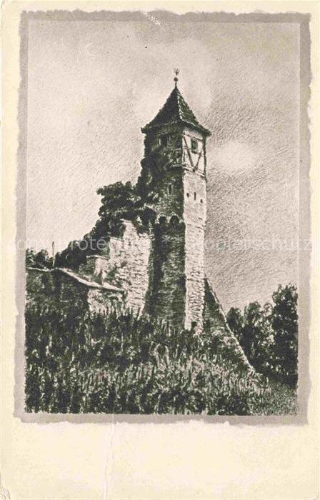 Wimpfen Bad Wimpfen Neckar Nuernberger Tuermchen Kuenstlerkarte