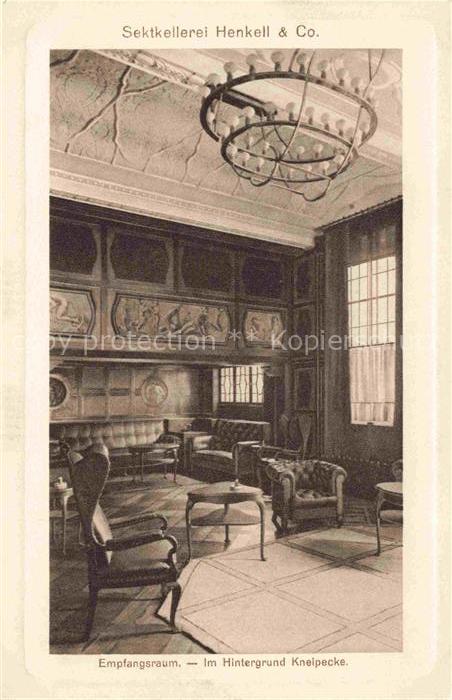 Biebrich WiIESBADEN Sektkellerei Henkell Empfangsraum im Hintergrund Kneipecke