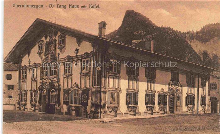 OBERAMMERGAU Bayern Dr. Lang Haus mit Kofel