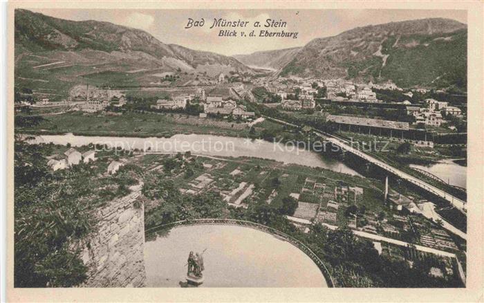 Bad Muenster Stein Ebernburg Panorama Blick von der Ebernburg