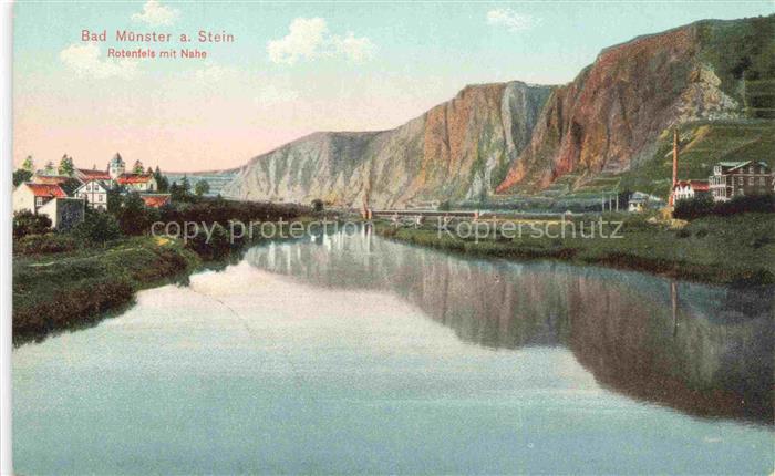 Bad Muenster Stein Ebernburg Panorama Nahe mit Rotenfels
