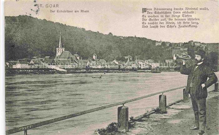 St Goar Rhein Der Echoblaeser am Rhein Gedicht Poesie