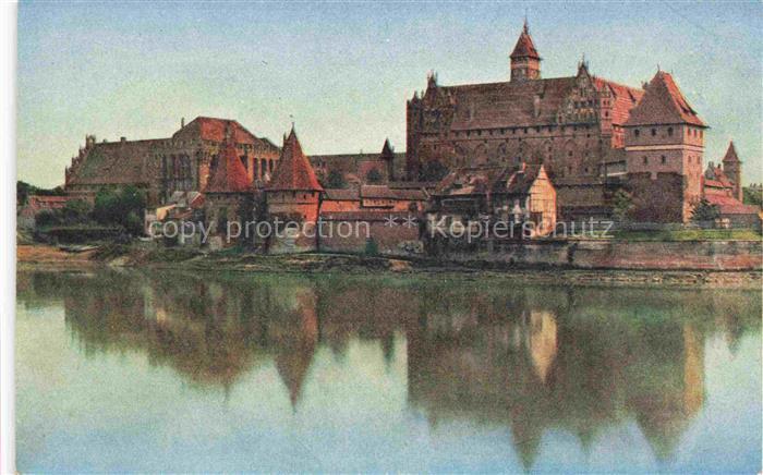 MALBORK Marienburg Westpreussen PL Blick ueber die Nogat zur Marienburg