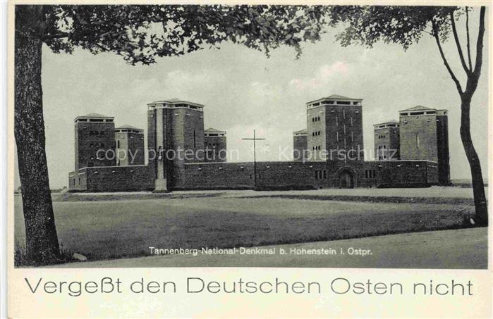 Hohenstein Ostpreussen Tannenberg-National-Denkmal Serie Vergesst den Deutschen