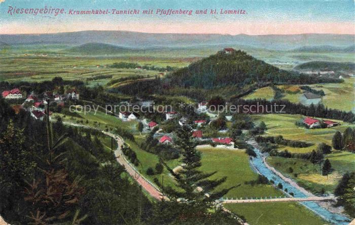 Krummhuebel Karpacz Riesengebirge PL Panorama Blick auf Pfaffenberg und Lomnitz
