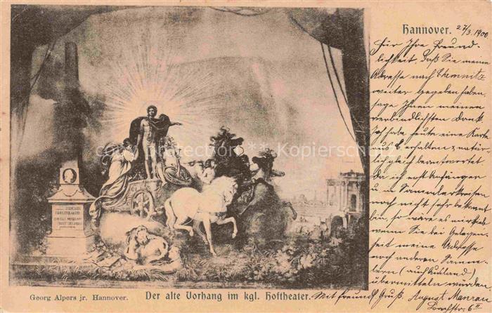 HANNOVER CITY Der alte Vorhang im koeniglichen Hoftheater