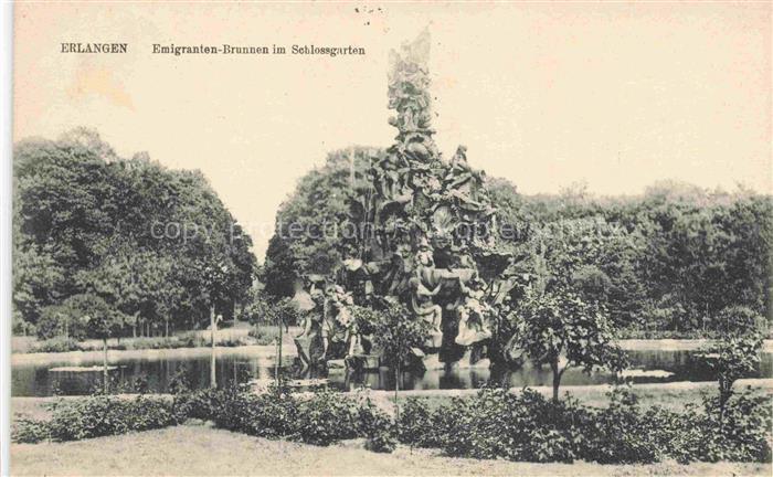 ERLANGEN Bayern Emigranten-Brunnen im Schlossgarten