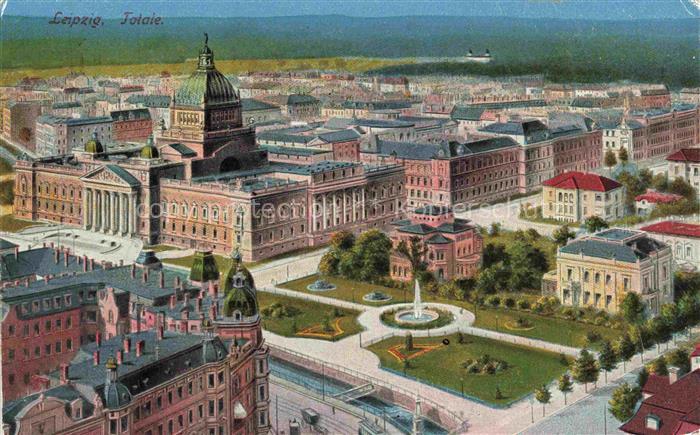 LEIPZIG Sachsen Totale Litho