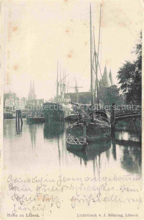 LueBECK  CITY Hafen Deutsche Reichspost