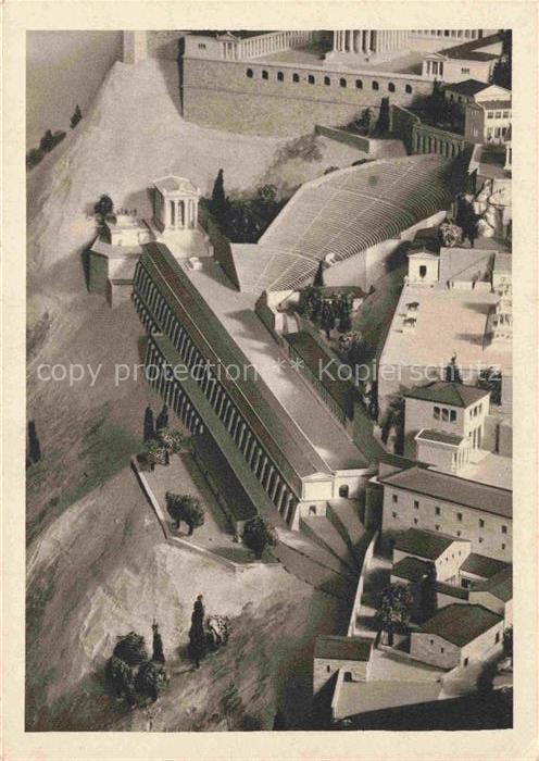 BERLIN  CITY Pergamonmuseum Modell der Burg Pergamon Hans Schleif 6. Theater mit
