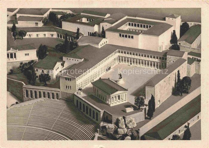 BERLIN  CITY Pergamonmuseum Modell der Burg Pergamon Hans Schleif 5. Das Athenah