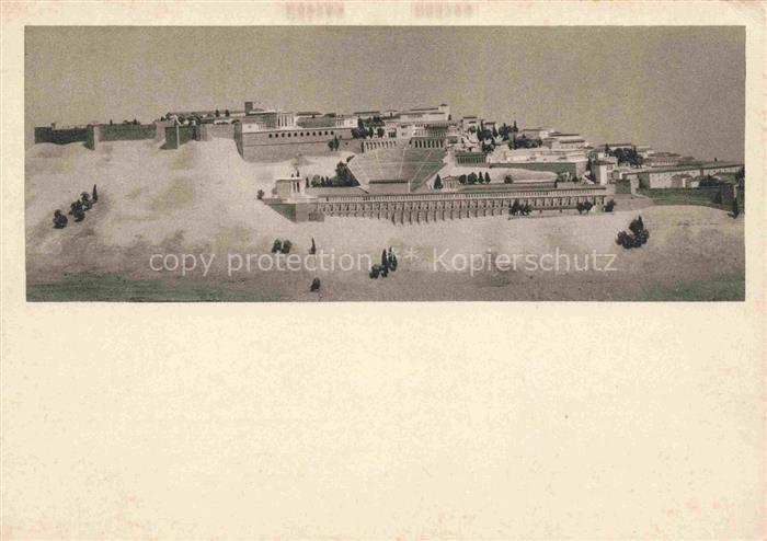 BERLIN  CITY Pergamonmuseum Modell der Burg Pergamon Hans Schleif 1. Die Burg vo