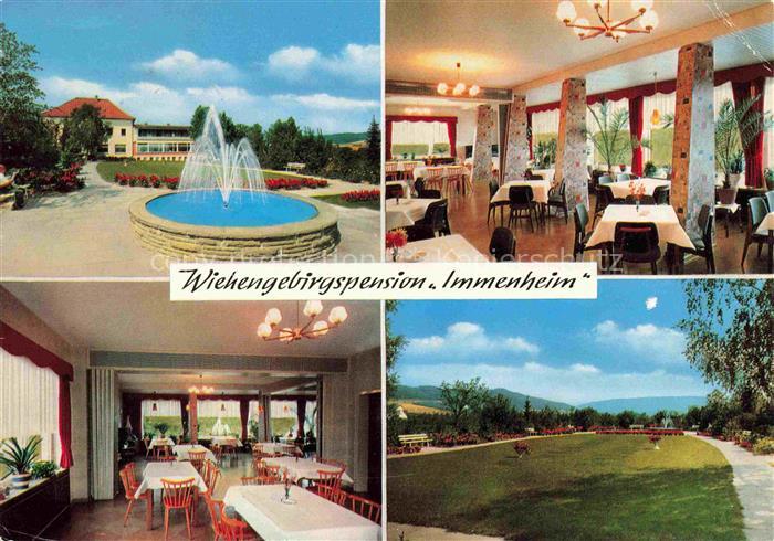 Boerninghausen Preussisch Oldendorf Wiehengebirgspension Immenheim Gastraum Park