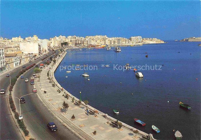 Sliema Malta Panorama Uferstrasse