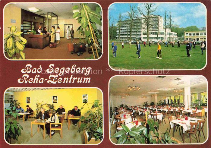 Bad Segeberg Reha-Zentrum Rezeption Park Gymnastik Aufenthaltsraum Speisesaal