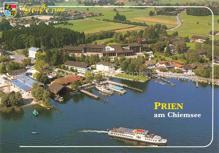 Prien Chiemsee Dampferhafen und Schiffsanlegestelle in Prien-Stock