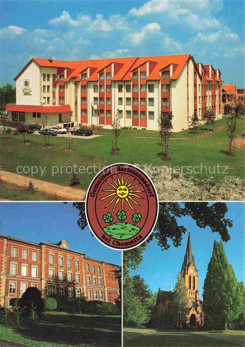 Hartmannsdorf Chemnitz Hotel Domizil Grund- und Mittelschule Kirche