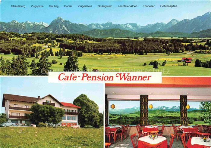 Rueckholz Bayern Weinrestaurant Café Pension Seeleuten Gastraum Landschaft Alpen