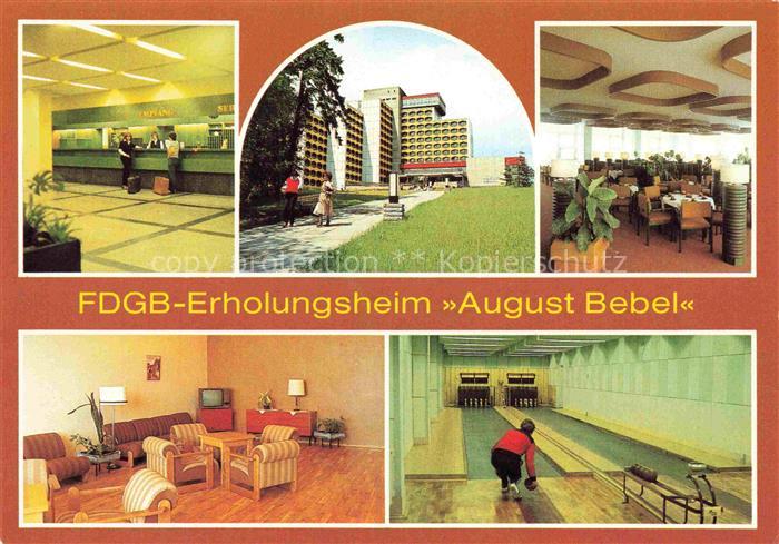 Friedrichroda Thueringen FDGB-Erholungsheim August Bebel Rezeption Restaurant Ke