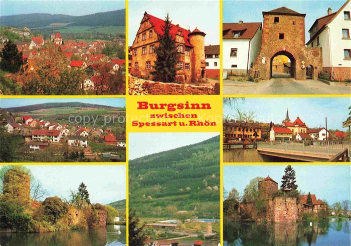 Burgsinn Teilansichten Landschaft Burg