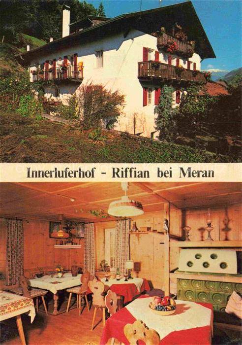 Riffian Meran IT Urlaub am Bauernhof Innerluferhof Gastraum Kaminzimmer