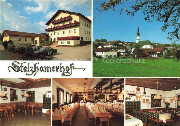 Schildorn Hotel Stelzhamerhof Restaurant Festsaal Ortsansicht mit Kirche