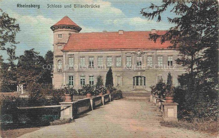 Rheinsberg Brandenburg Schloss und Billardbruecke