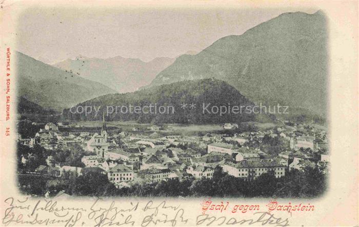 Ischl  Salzkammergut Bad Oberoesterreich AT Panorama mit Dachstein