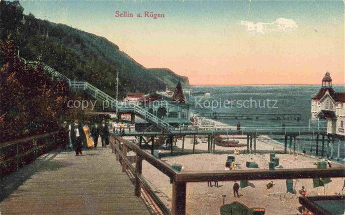 SELLIN  Ruegen Strandpromenade Seebruecke