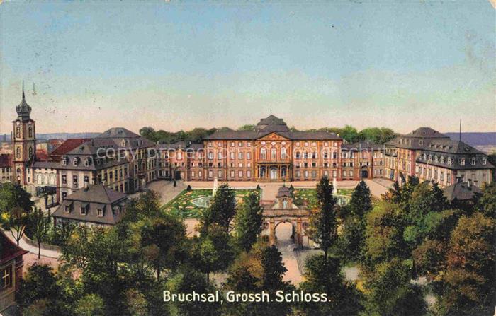BRUCHSAL Baden Grossherzogliches Schloss Feldpost