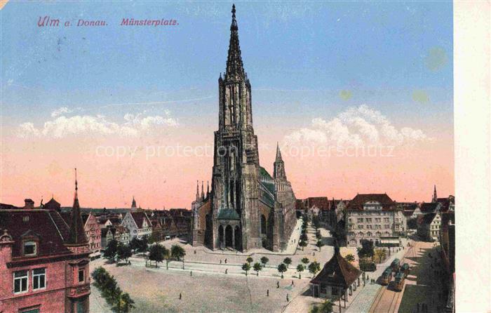 ULM Donau Muensterplatz Muenster