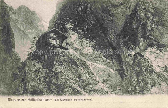 GARMISCH-PARTENKIRCHEN Bayern Eingang zur Hoellenthalklamm
