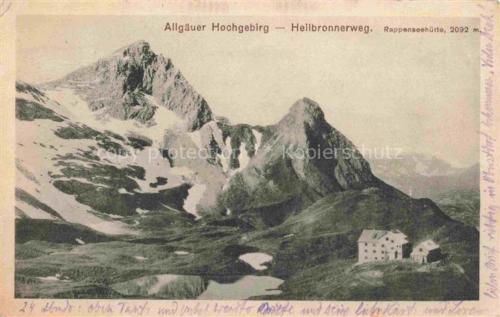 Rappenseehuette 2091m Allgaeuer Alpen Oberstdorf Allgaeuer Hochgebirge Heilbronn