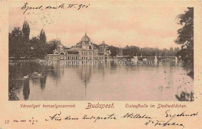 BUDAPEST HU Eislaufhalle im Stadtwaeldchen