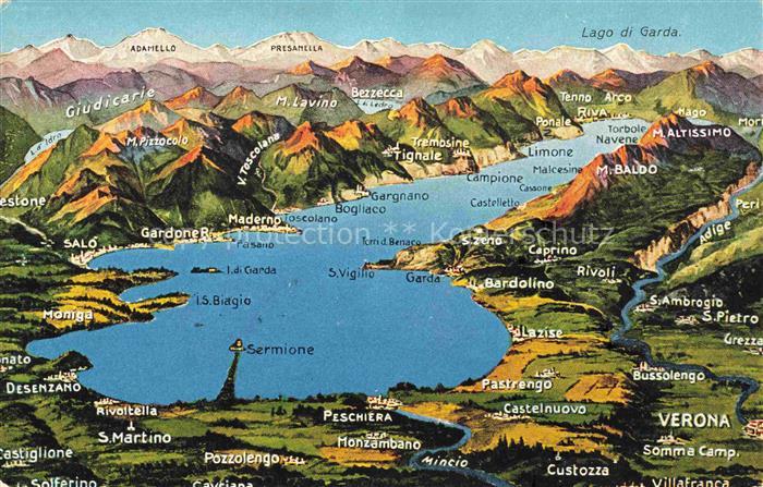 Lago di Garda IT Panoramakarte