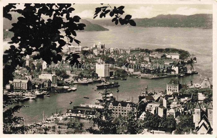 Bergen Norge Blick von Floien