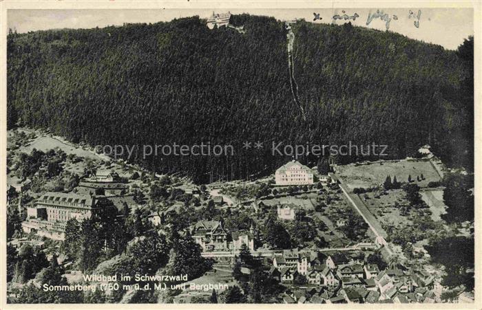 WILDBAD Schwarzwald Sommerberg und Bergbahn