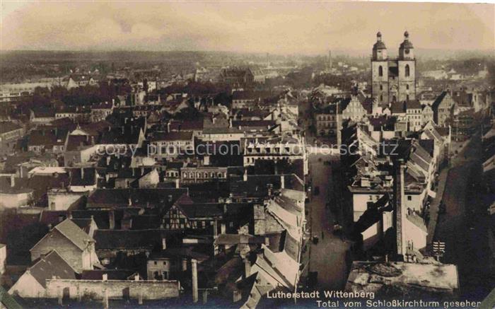 WITTENBERG  Lutherstadt Blick vom Schlosskirchturm