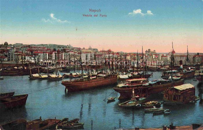 NAPOLI Neapel Naples IT Veduta del Porto
