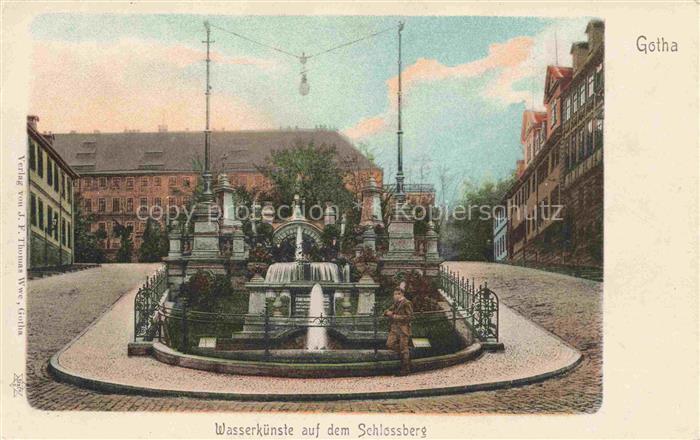 GOTHA  Thueringen Wasserkuenste auf dem Schlossberg