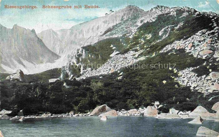 Riesengebirge Krkonose Karkonosze Schneegrube mit Baude