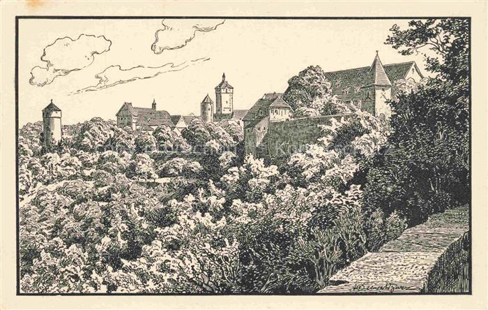 ROTHENBURG   TAUBER Blick vom Burggraben