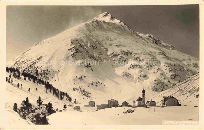 Vent  oetztal Tirol AT Panorama Wintersportplatz oetztaler Alpen