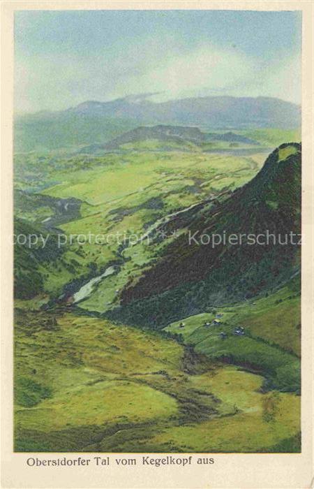 OBERSTDORF Bayern Panorama Oberstdorfer Tal vom Kegelkopf aus gesehen