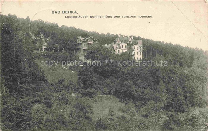 Bad Berka Logierhaeuser Sophienhoehe und Schloss Rodberg