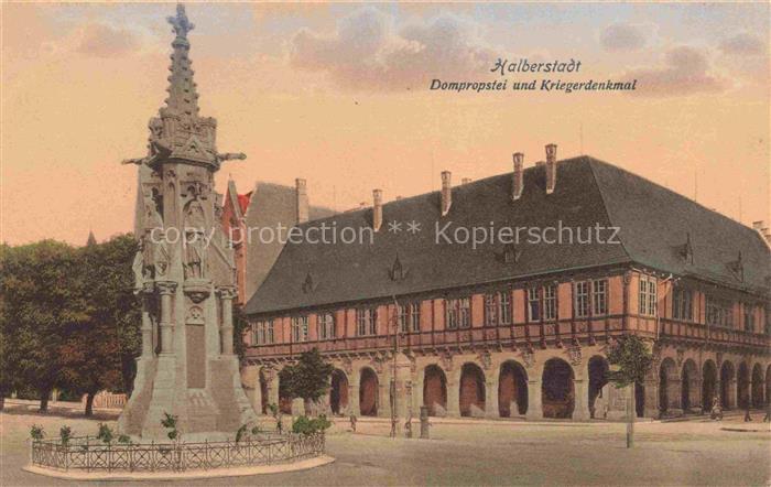 Halberstadt Harz Dompropstei und Kriegerdenkmal