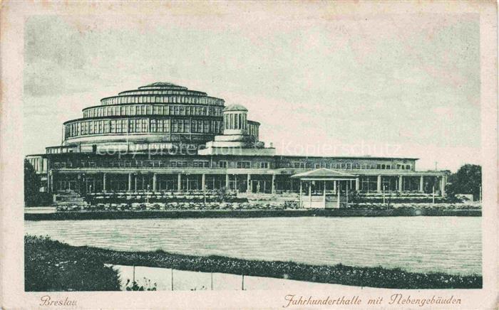 Breslau WROCLAW PL Jahrhunderthalle mit Nebengebaeuden